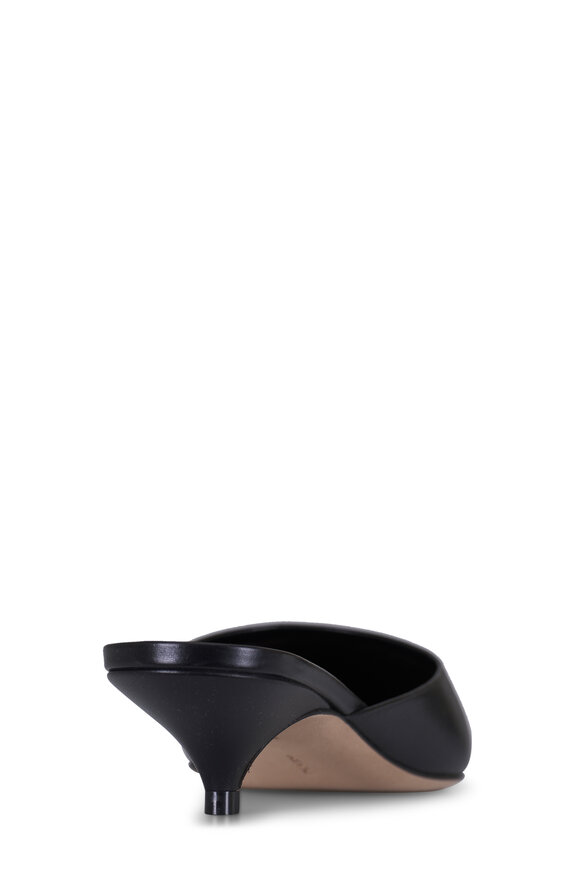 The Row Liisa Black Leather Kitten Mule, 25mm - view 3