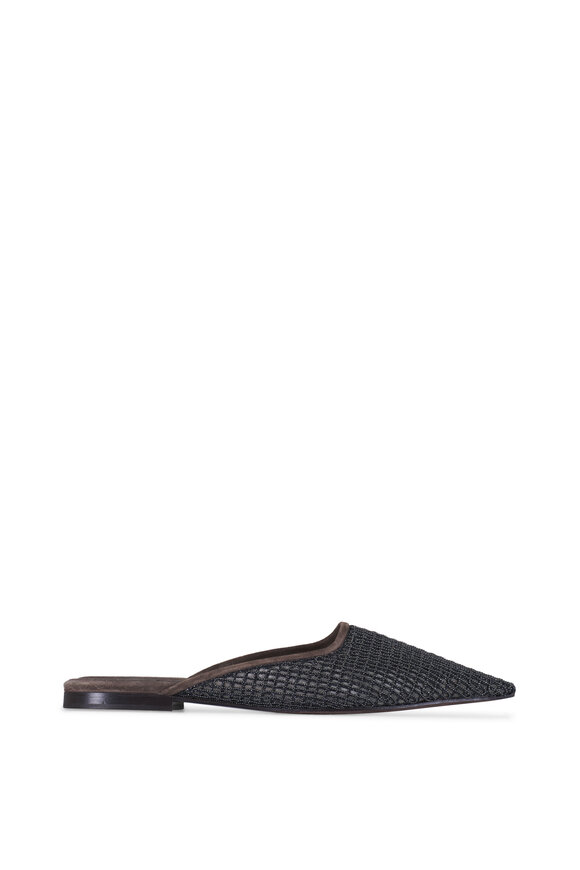 Brunello Cucinelli Brown Monili Net Flat - view 6