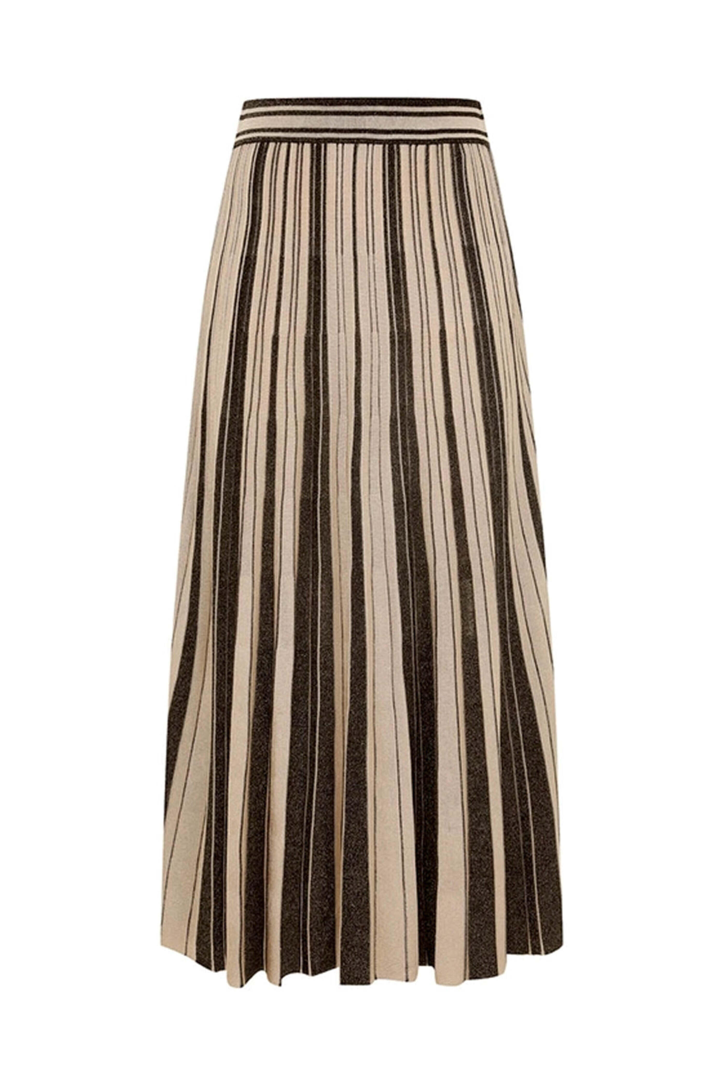 Zimmermann - Black and Gold Metallic Stripe Story Skirt