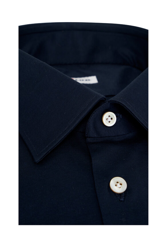 Kiton - Navy Cotton Dress Shirt