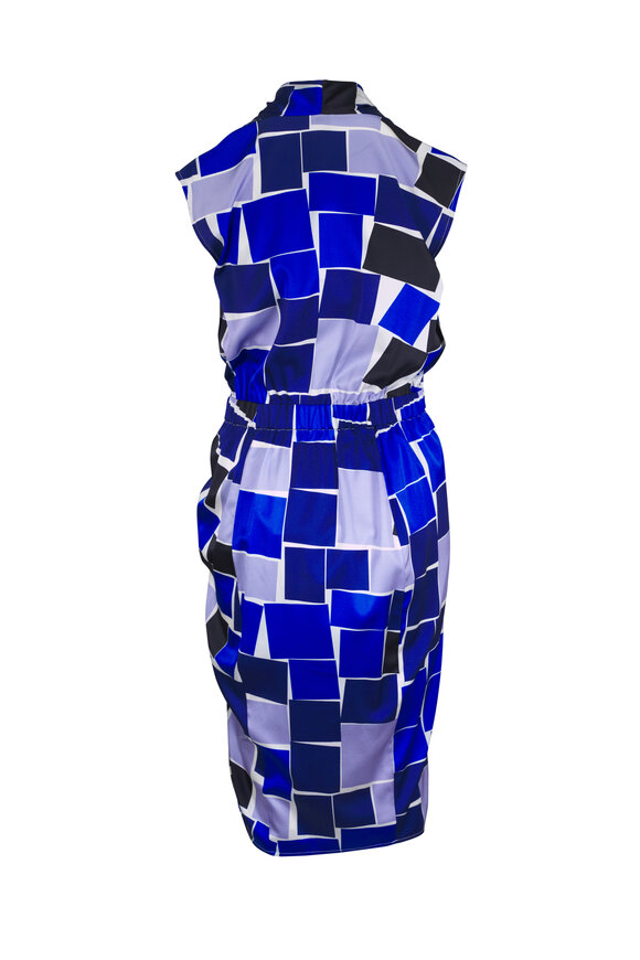Zero + Maria Cornejo Tasmeen Blue Multicolor Midi Dress - view 3