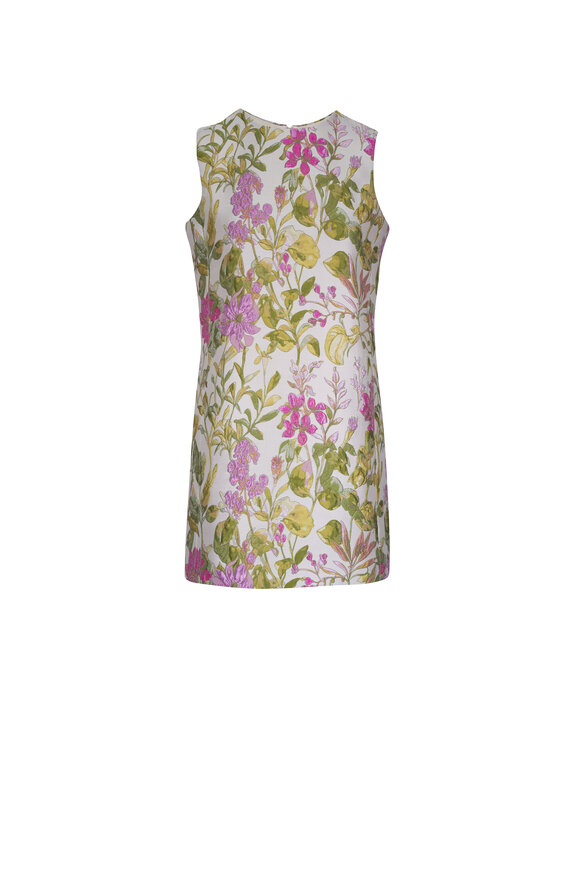 Libertine Dianthus Green & Pink Print Shift Dress