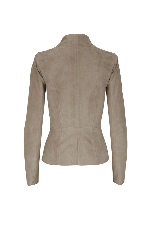 Jitrois - Gattaca Gray Stretch Lambskin Leather Zip Jacket