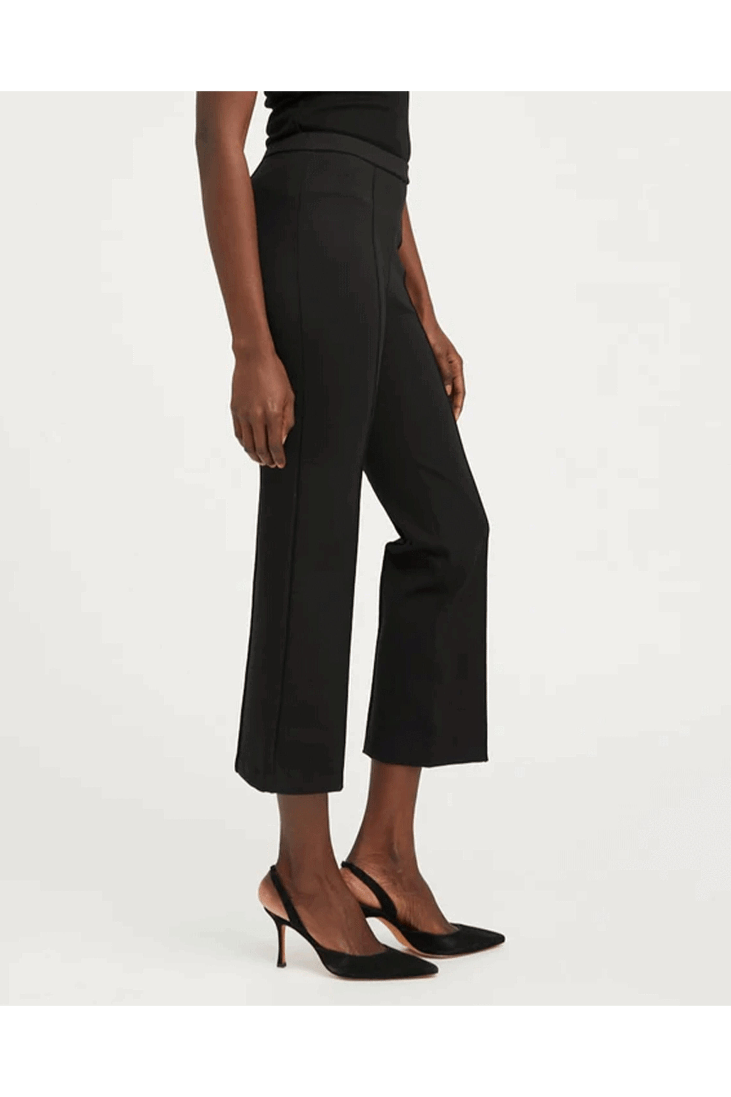 SPRWMN - Ankle Flare Pintuck Pant in Black