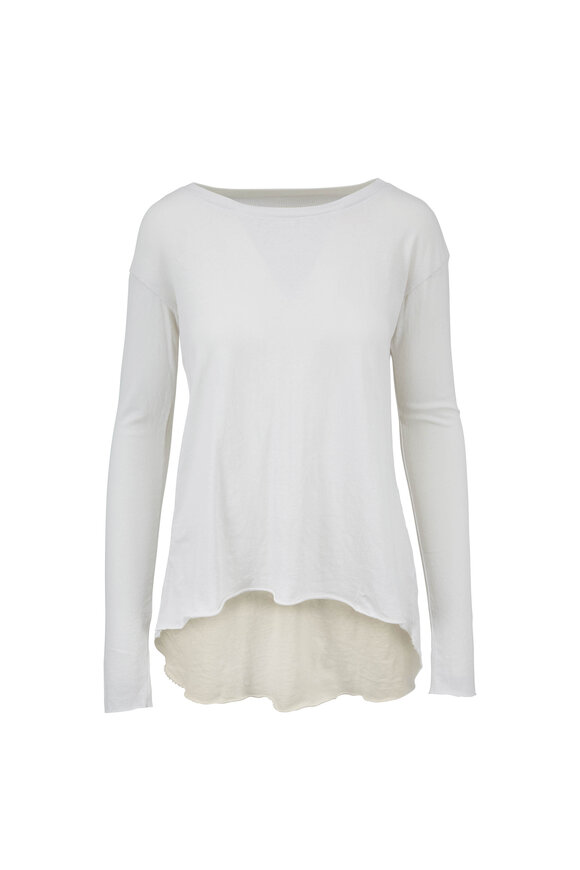 Frank & Eileen - Dirty White Cotton Long Sleeve Top