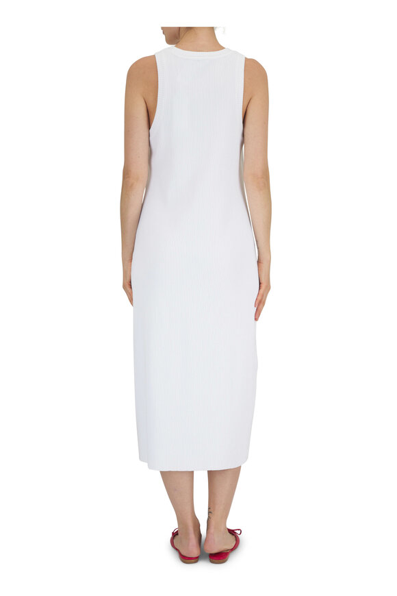 Vince - White Ribbed Tank Dress 