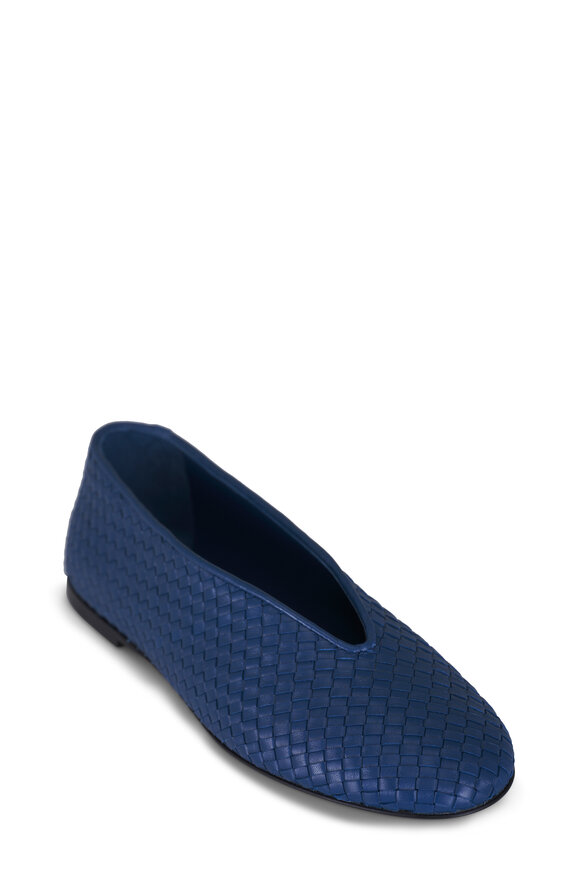 Bottega Veneta Rosa Blue Venezia Ballerina Flat