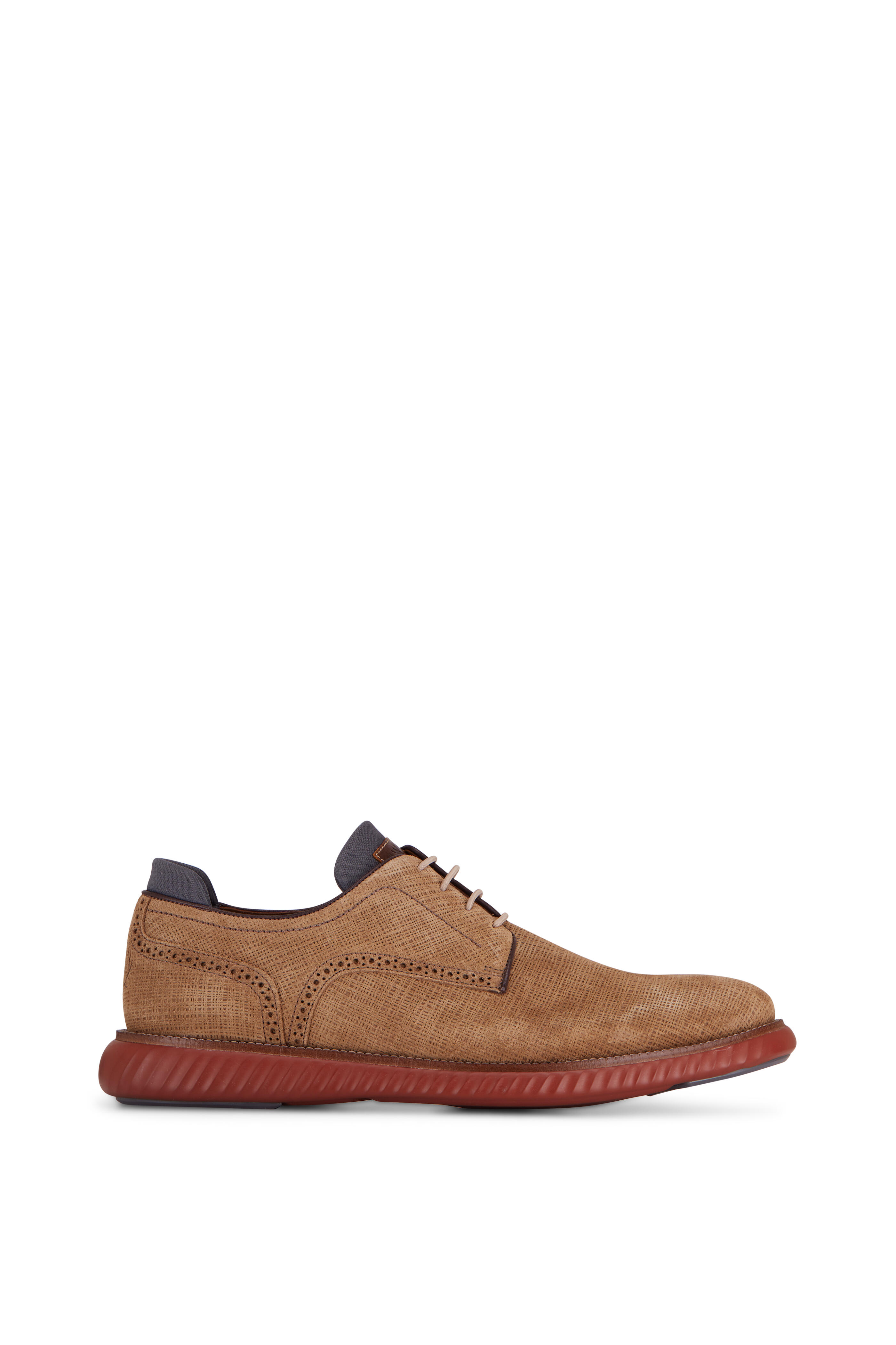 Martin Dingman - Countryaire Plaintoe Camel Suede Lace Up Shoe display picture 1