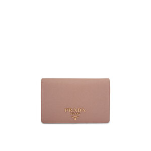 PRADA Saffiano Leather Bi-Fold Wallet Card Case Coin Purse, 42% OFF