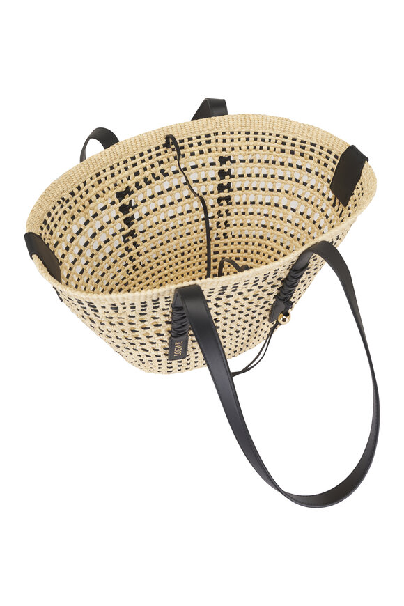 Loewe Medium Braid Basket Iraca Palm & Leather Tote - view 5