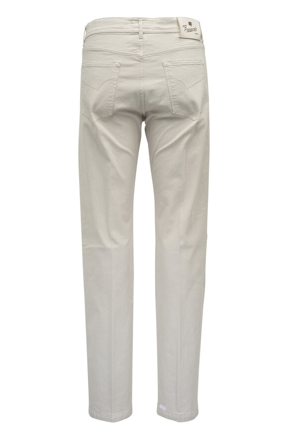 Marco Pescarolo - Light Beige Stretch Cotton Five Pocket Pant