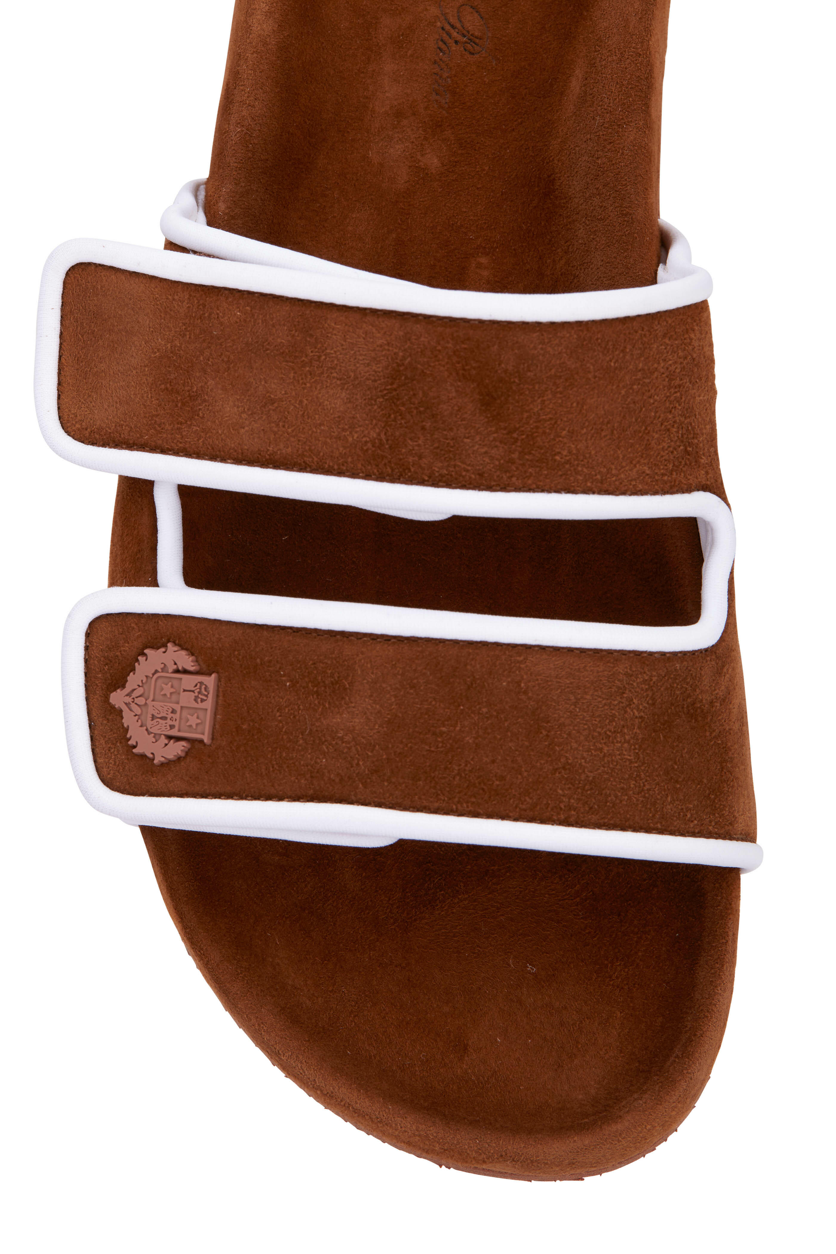 Loro Piana - Waikiki Saddle Brown & White Slip On Sandal