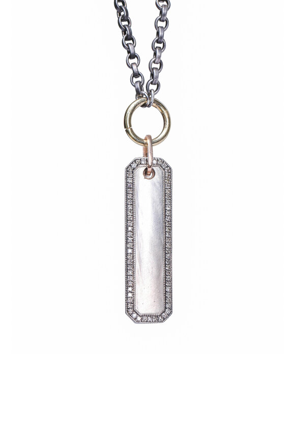 .925Suneera Champagne Diamond Bar Pendant