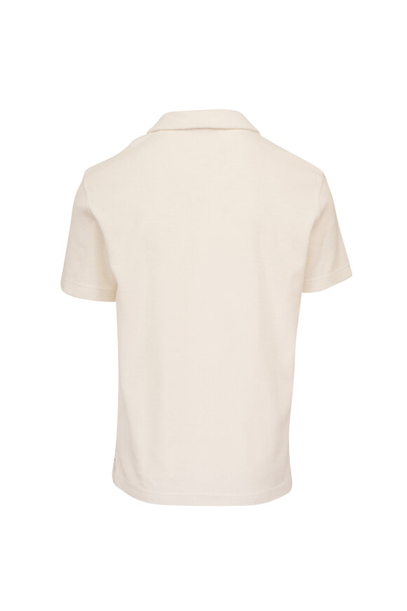 Orlebar Brown Terry Resort Off White Toweling Polo - view 4