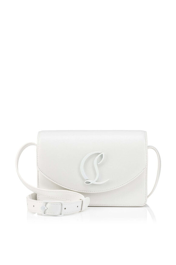 Christian Louboutin Small Loubi54 Crossbody Bag in White