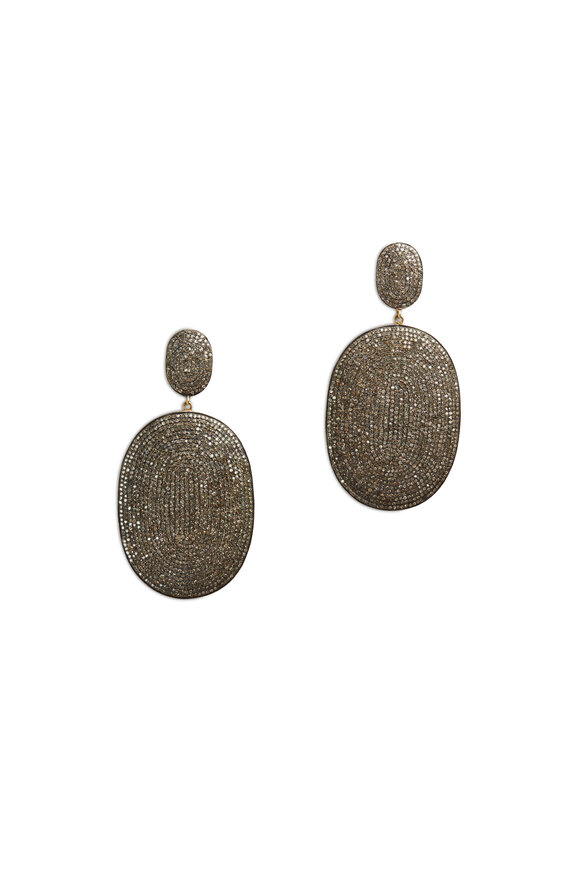 Loren Jewels - Sterling Silver Pavé-Set Diamond Earrings