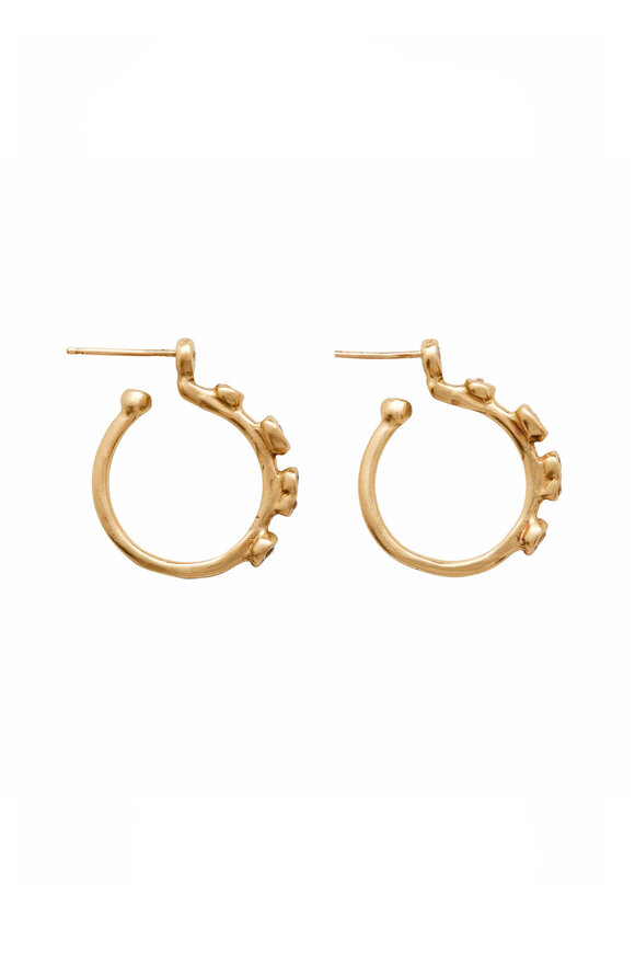 Julie Cohn Design Delta Bronze Cubic Zirconia Hoop Earrings - view 1