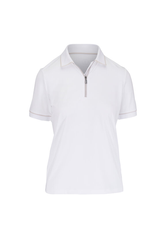 Bogner Caren White Zip Polo - view 1