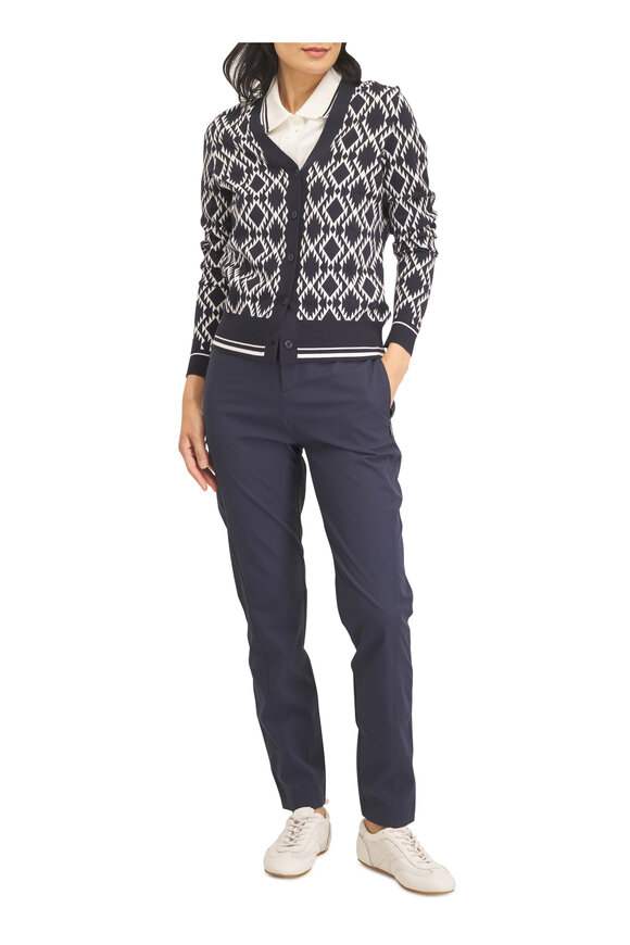 Veronica Beard Riviera White Mesh & Leather Sneaker - view 3