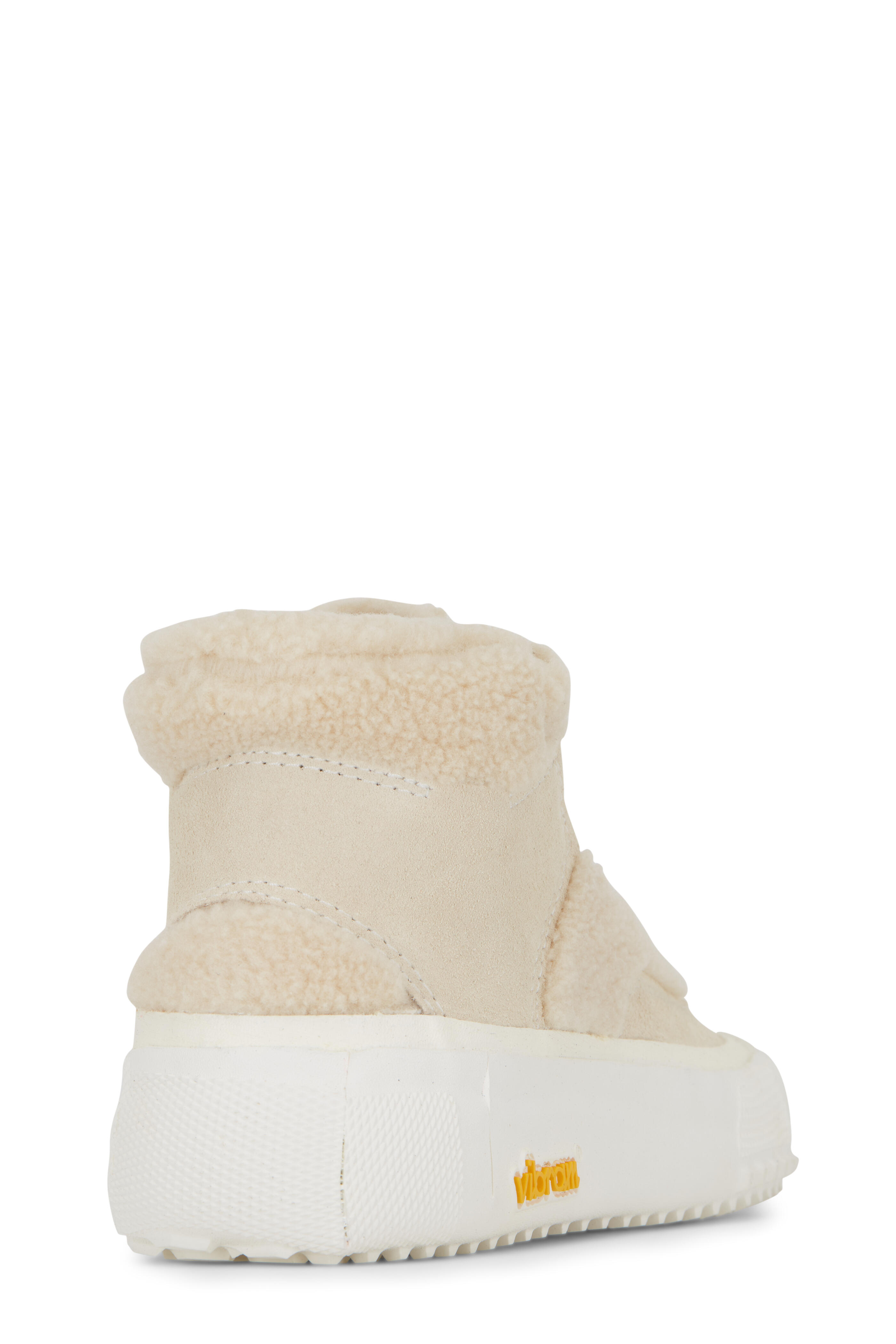 Brandblack - Natural Faux Shearling High-Top Sneaker