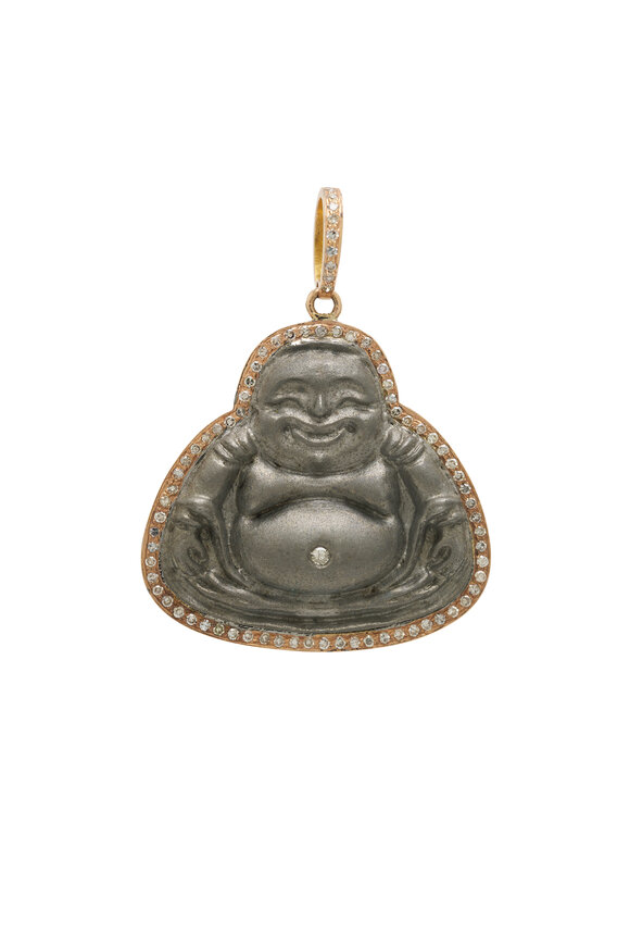 Kai Linz - Silver Diamond Halo Buddha Charm