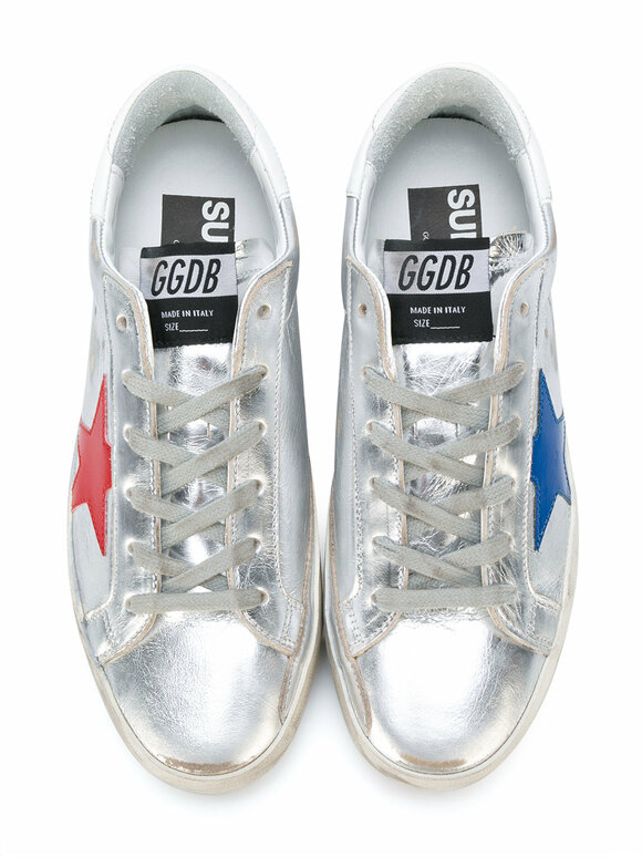 Golden Goose - Women's Superstar Silver Leather Low-Top Sneaker