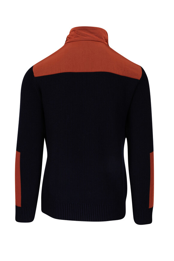 Paul & Shark - Navy & Orange Quarter Zip Pullover