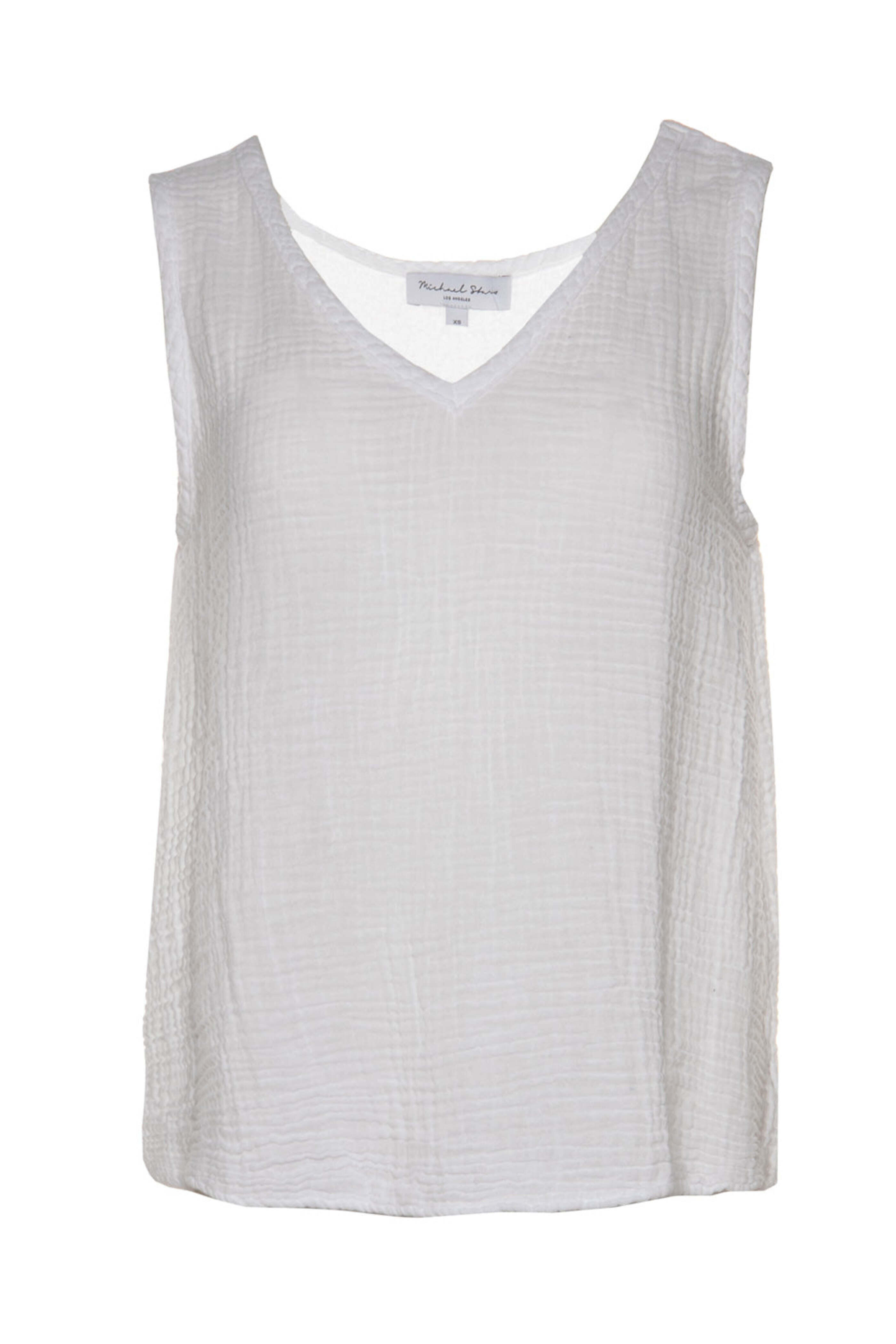 Michael Stars - White V Neck Abby Tank