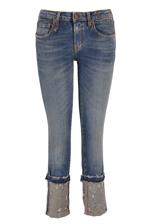 R13 - Kate Kinsley Distressed Cuffed Skinny Jean