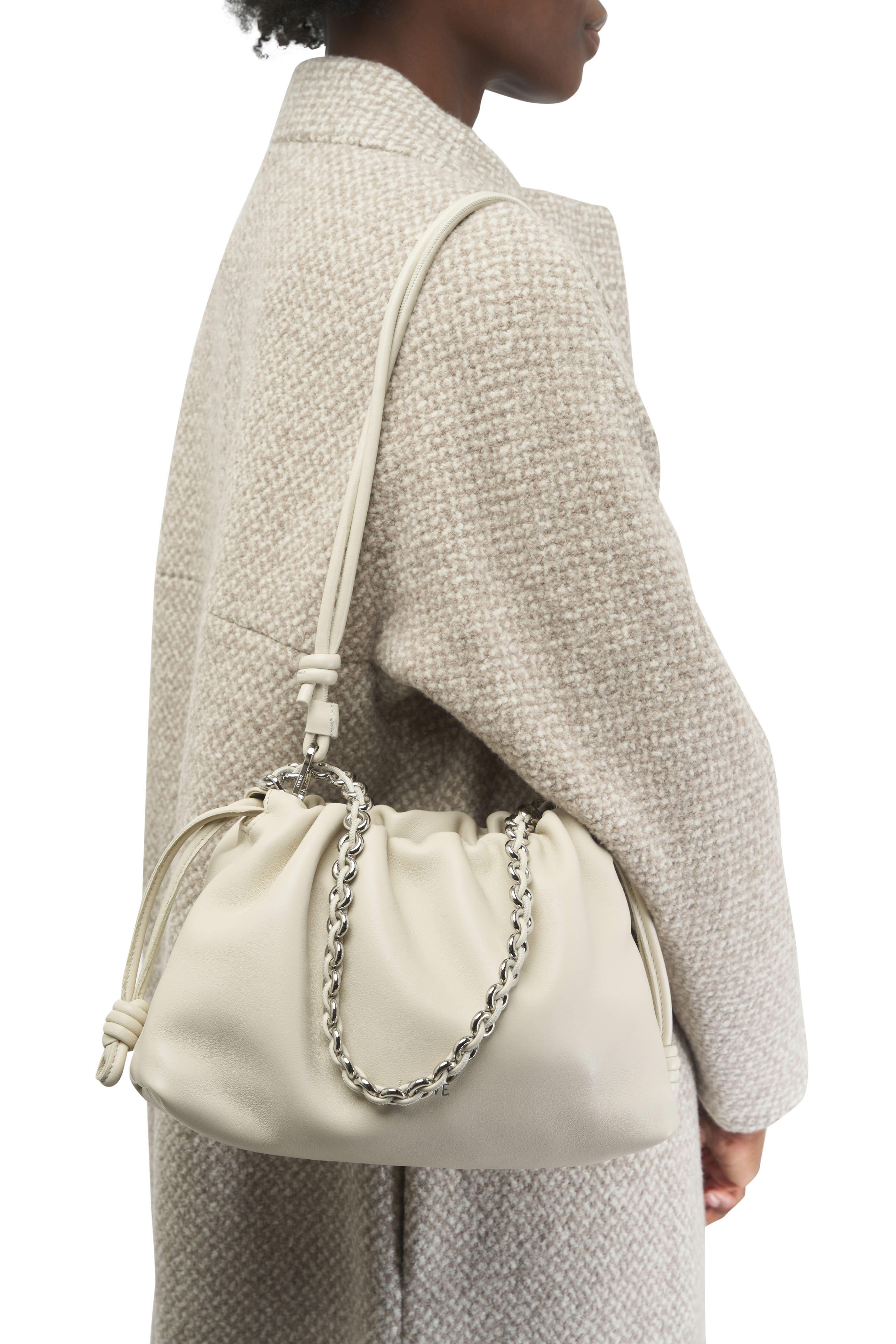 Loewe - Medium Flamenco Sea Salt Leather Chain Bag