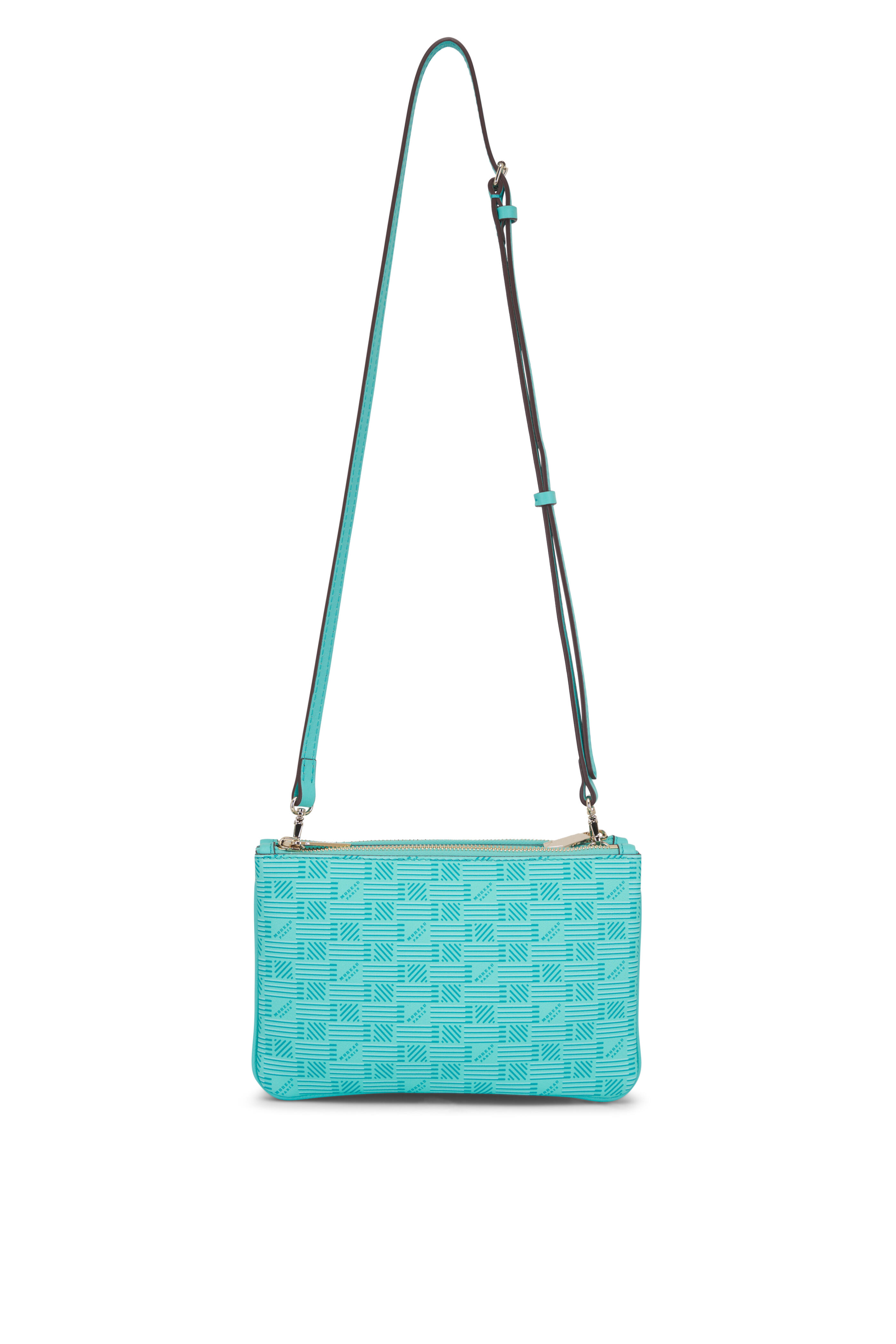 Moreau Paris - Promenade Turquoise Double Pouch Crossbody Bag