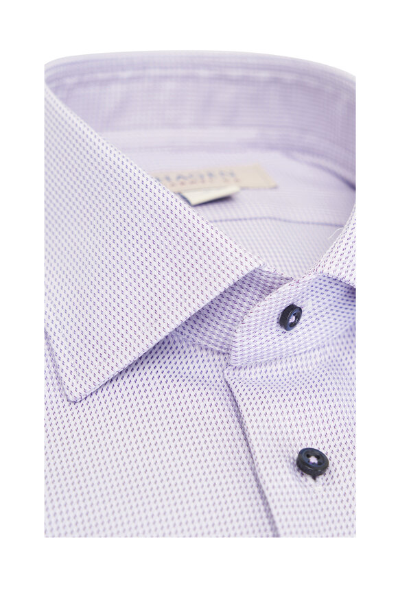 Hagen Shirts - Lilac Woven Striped Cotton Dress Shirt