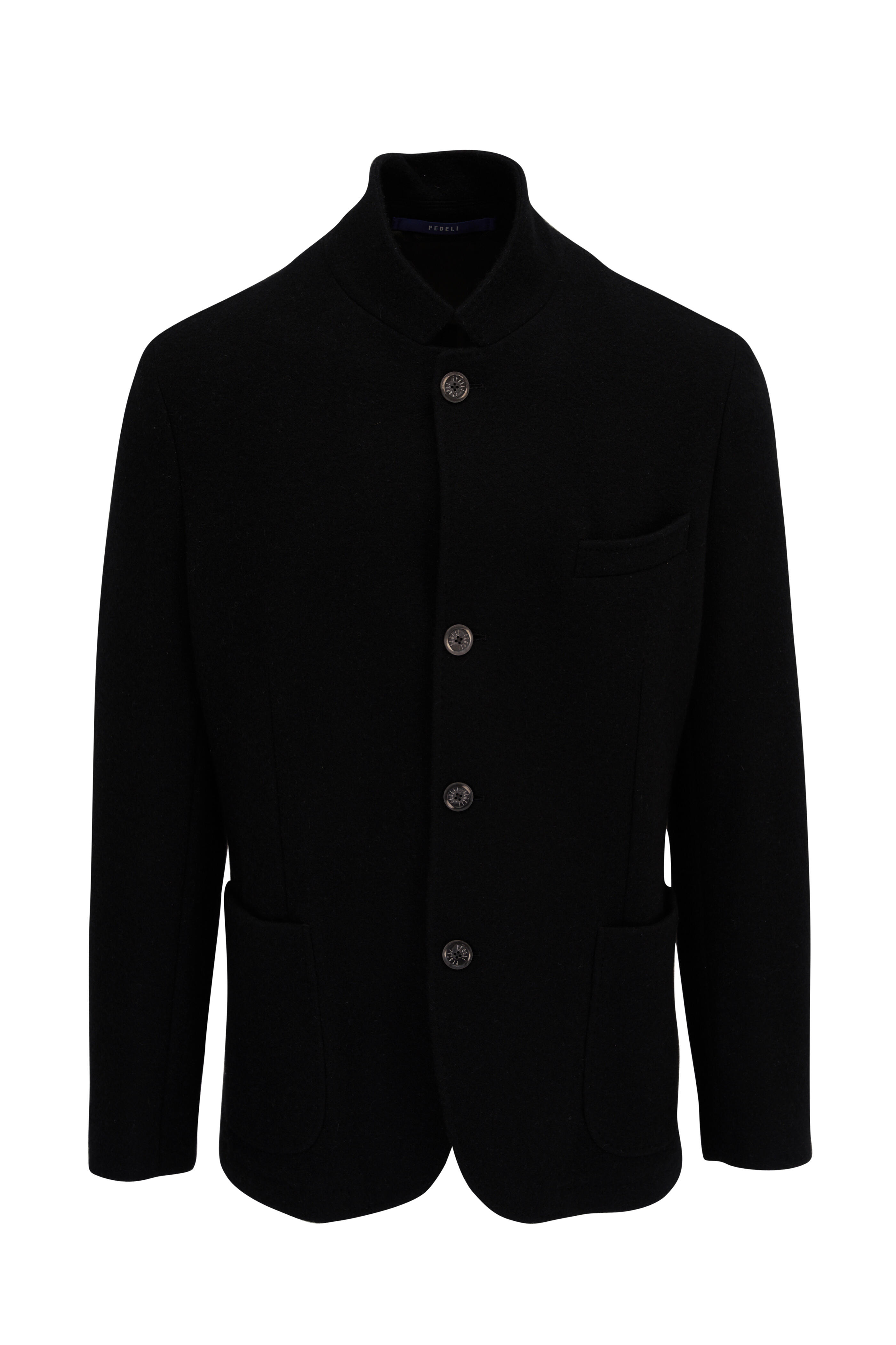 Fedeli - Black Double Faced Cashmere Jacket | Mitchell Stores