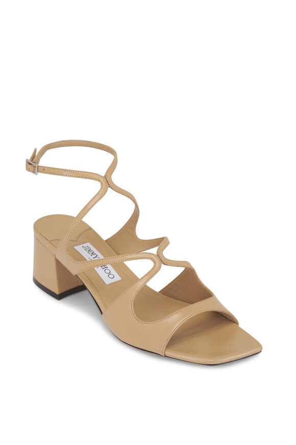Jimmy Choo Azilia Chai Leather Strappy Sandal, 45mm