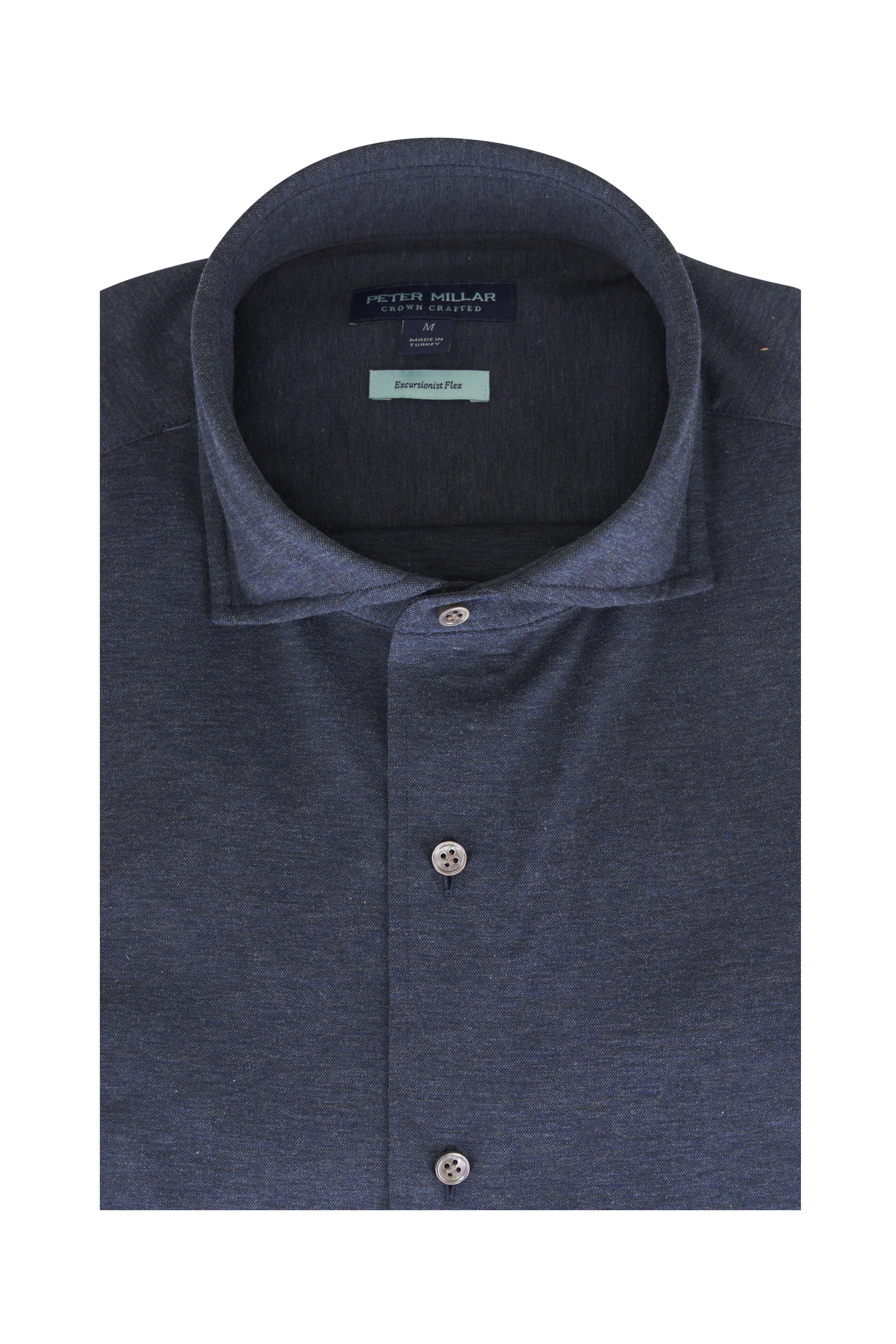 Peter Millar - Crown Crafted Excursionist Flex Navy Sport Shirt - view 1