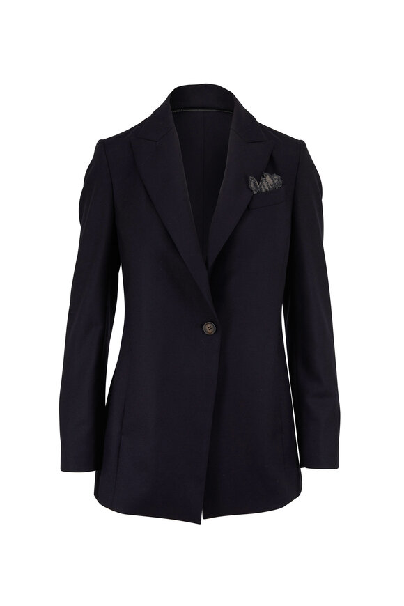 Brunello Cucinelli - Midnight Wool Single Button Jacket