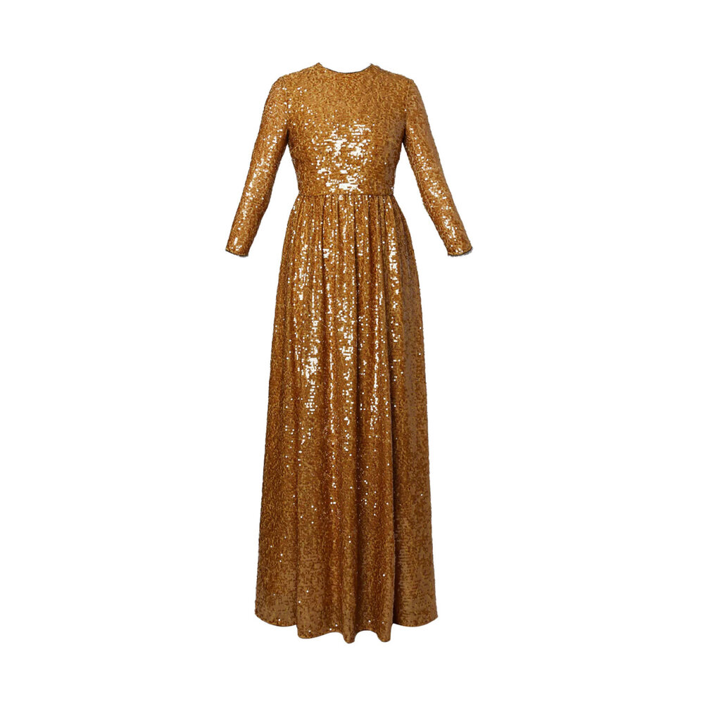 erdem evening dresses Printed Silk Voile Short Sleeve Gown main image 0