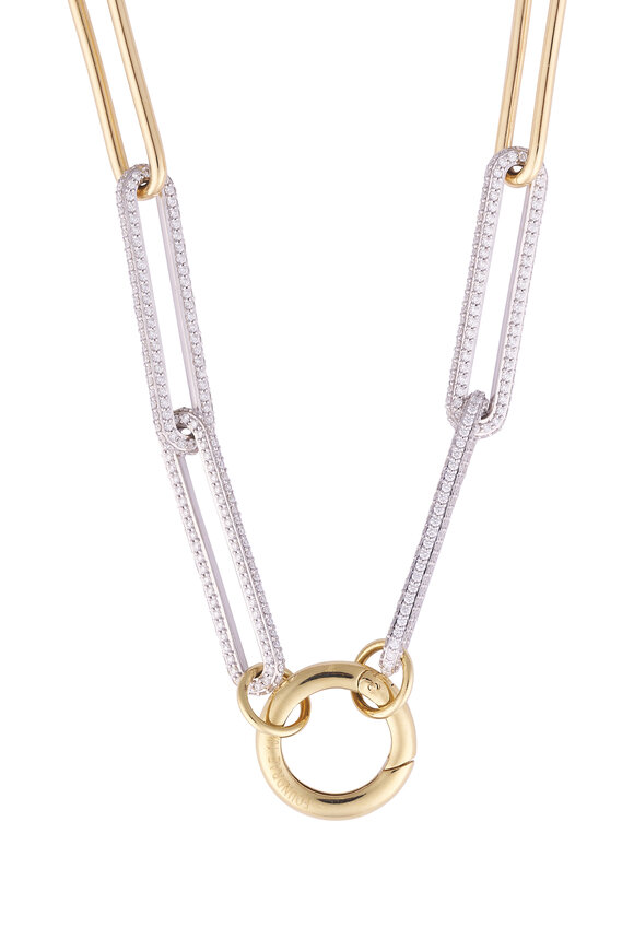 Foundrae Open Diamond Link Chain Necklace - view 2