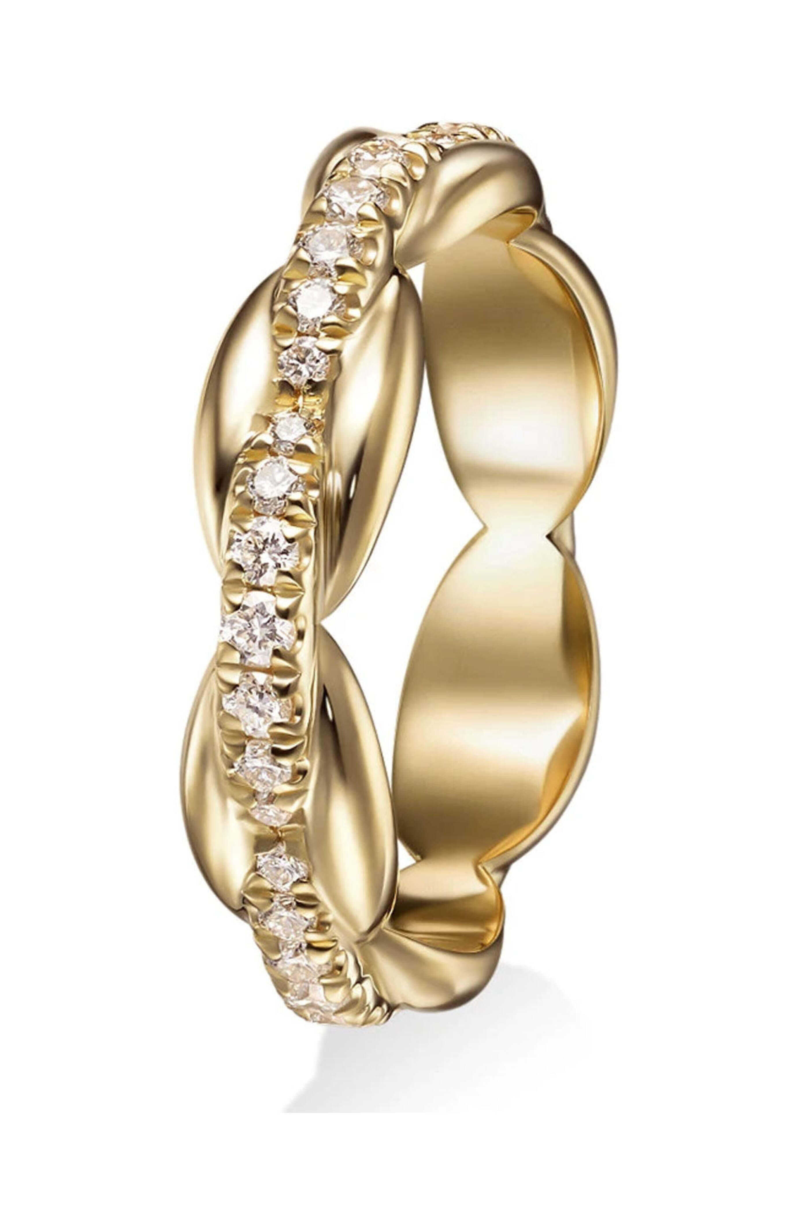 Melissa Kaye - Yellow Gold Diamond Ada Pinky Ring