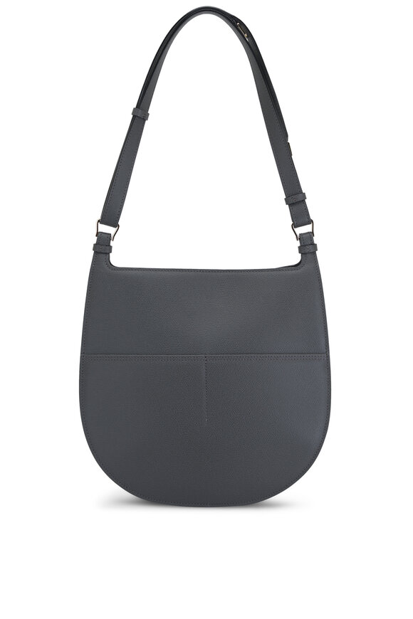 Valextra - Medium Weekend Leather Hobo Shoulder Bag 