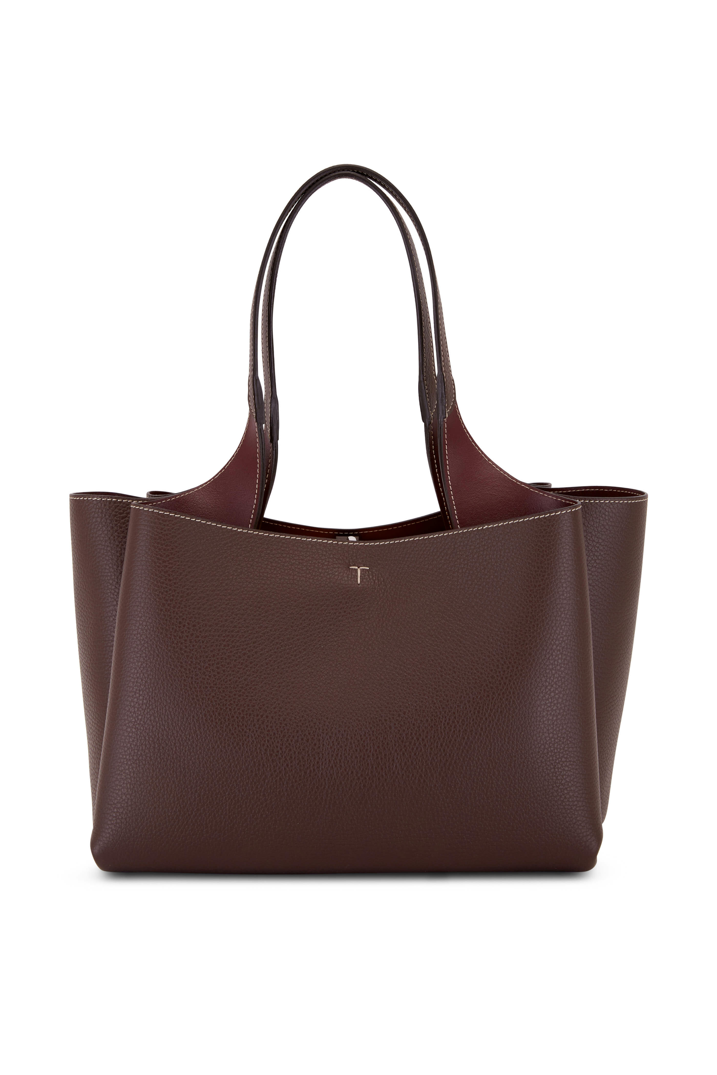 Apa Medium Leather Tote Bag in White - Tods