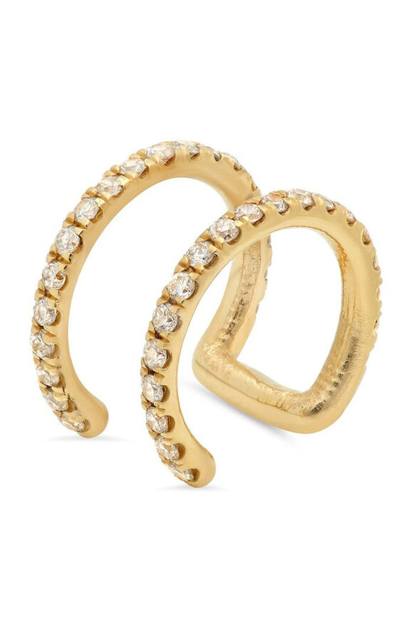 Established  Double Pave Diamond Earcuff