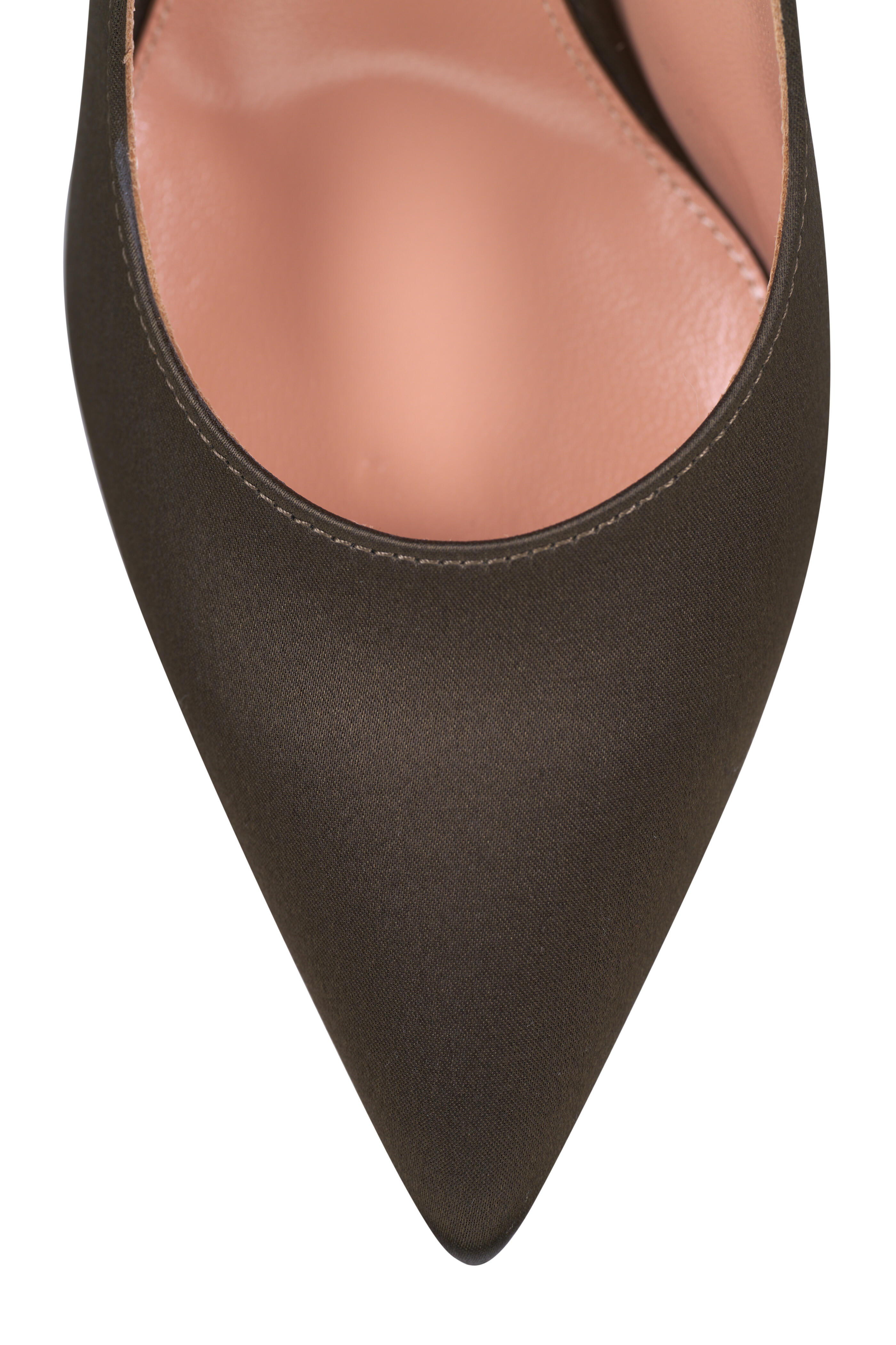 Gianvito Rossi - Dark Olive Crepe Satin Pump, 85mm