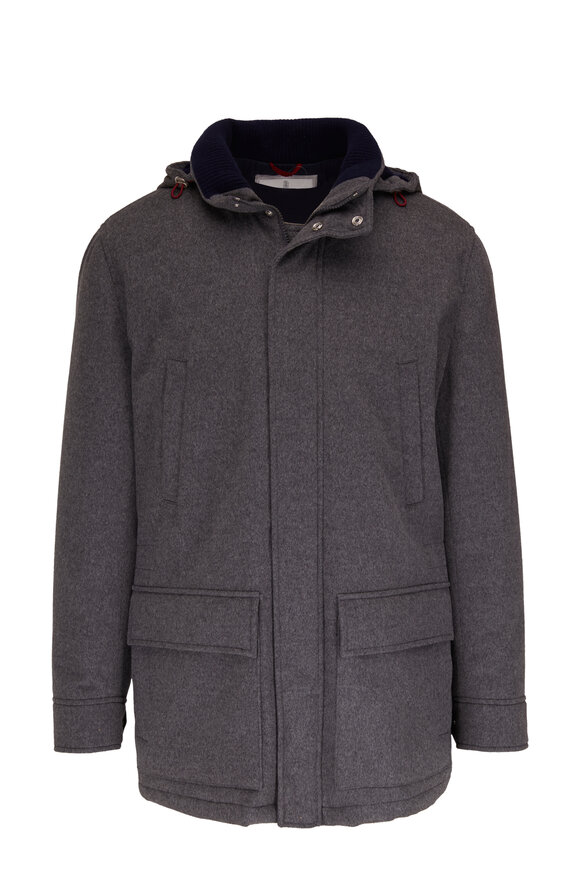 Brunello Cucinelli - Gray Water Repellent Cashmere Parka