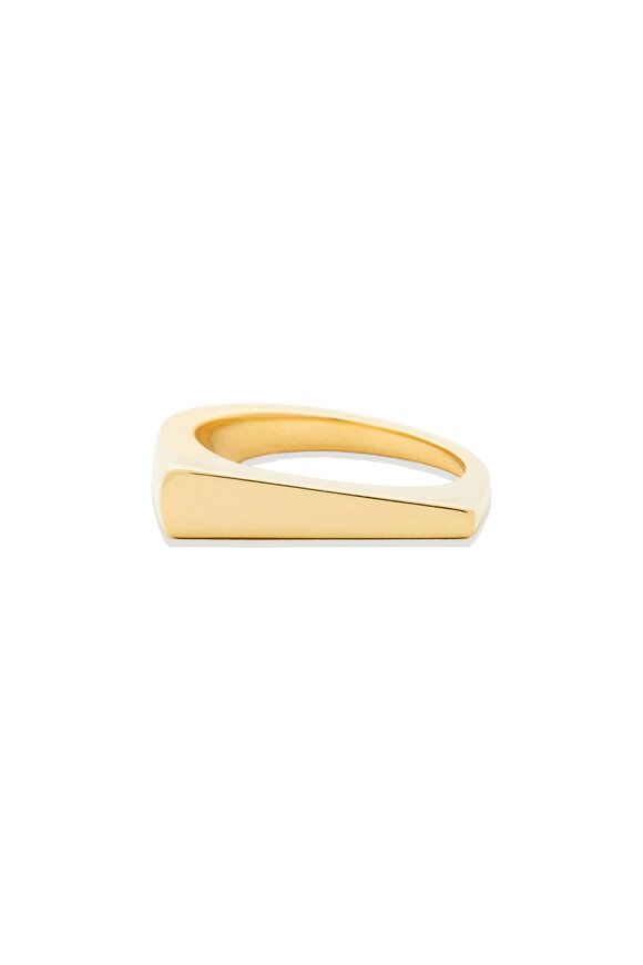 Campbell + Charlotte - Edge Tapered Gold Stack Ring