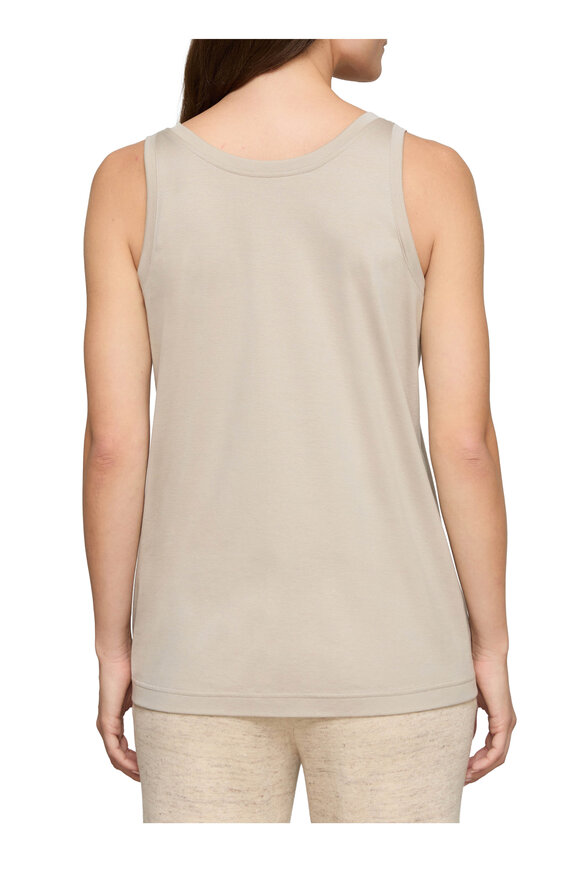 Lafayette 148 New York Cement Cotton & Silk Scoop Neck Tank - view 3