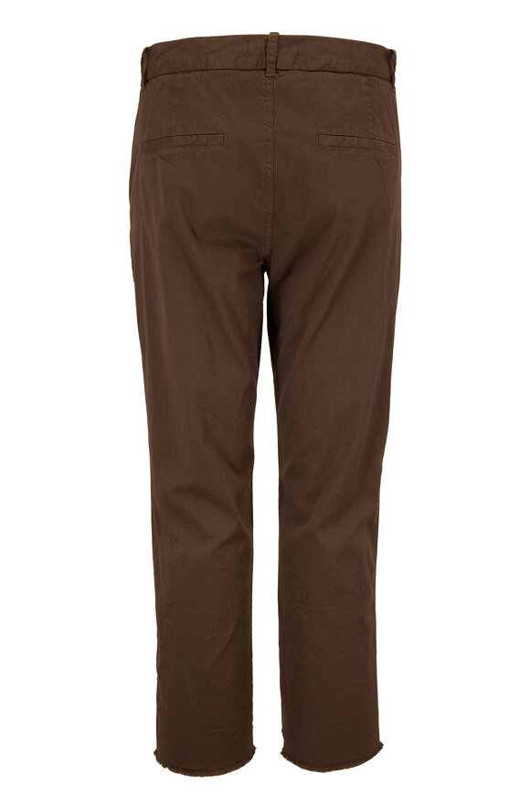 Nili Lotan - Montauk Mahogany Stretch Cotton Pant