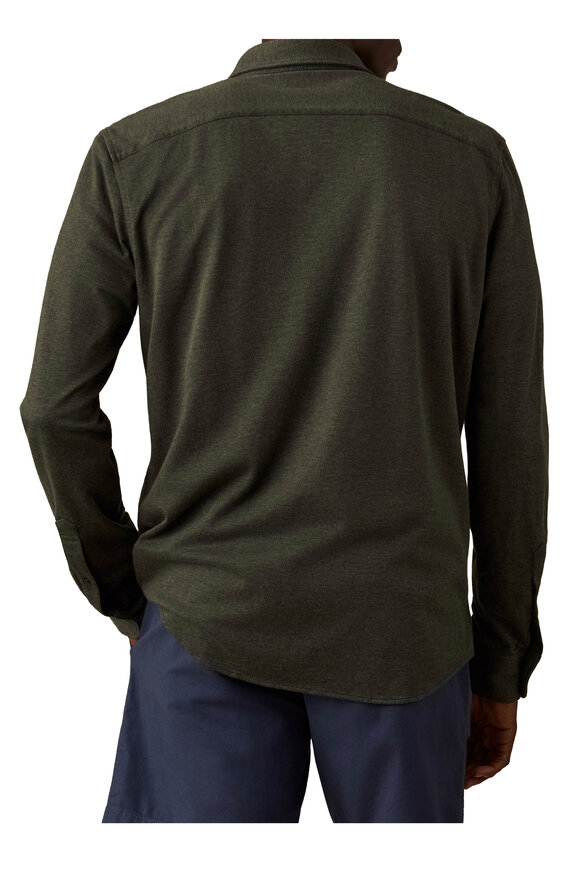 Faherty Brand Coastline Forest Canyon Twill Knit Shirt - view 3