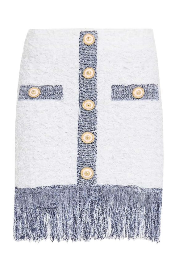 【送料&関税込】Fendi White Cashmere Blend Mini Skirt Fendi White Cashmere Blend Mini Skirt | italist