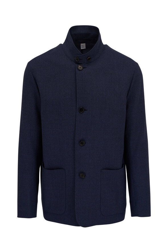 Paul Smith - Navy Button Wool Casual Jacket 